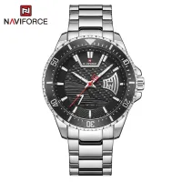 NAVIFORCE NF9191 Men Business Quartz Wristwatch Stainless Steel Sport Military Date Week Waterproof Male Clock